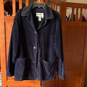 Coldwater Creek Dark Blue Corduroy Blazer